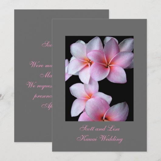 ハワイ ウェディング アナウンスメント 招待状 (正面/裏面)