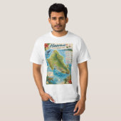 ハワイ オアフ島地図 Tシャツ (正面フル)