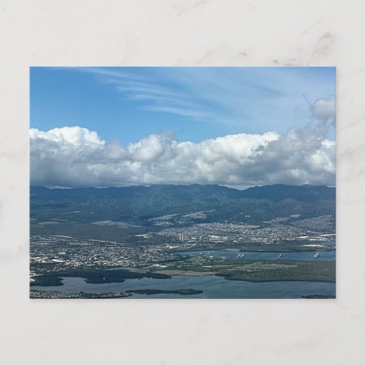 ハワイ オアフ島 航空写真 ポストカード (正面)