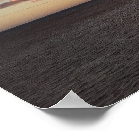 ハワイ，カウアイの夕日 ポスター (角)