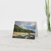 ハワイ・カウアイ州ルマハビーチにレインボー ノートカード (正面)