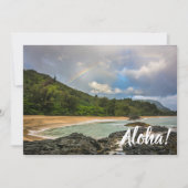 ハワイ・カウアイ州ルマハビーチにレインボー 招待状 (正面)
