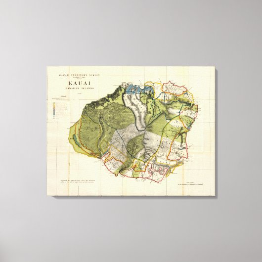 ハワイ，カウアイ キャンバスプリント (正面)