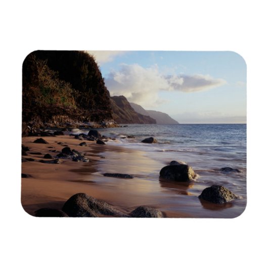 ハワイ、カウアイ、ヘナ州パーク2 マグネット (横)