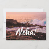 ハワイ，カウアイ，ポイプサンライズ 招待状 (正面)