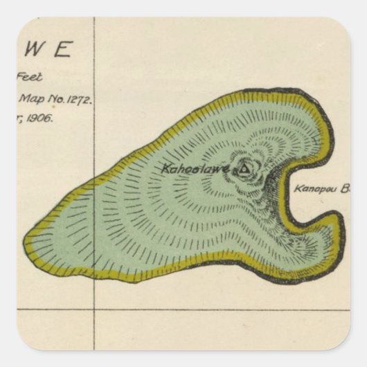 ハワイ，カホオラウ スクエアシール (正面)