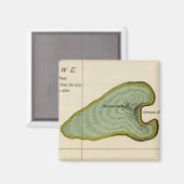 ハワイ，カホオラウ マグネット (正面/裏面)