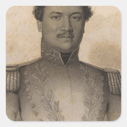 ハワイ，カメハメハ スクエアシール (正面)