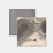 ハワイ，キラウエアのクレーター マグネット (正面/裏面)