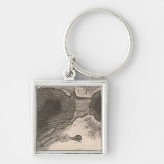 ハワイ·キラウエアの火口 キーホルダー (正面)