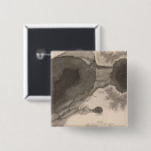 ハワイ·キラウエアの火口 缶バッジ (正面&裏面)