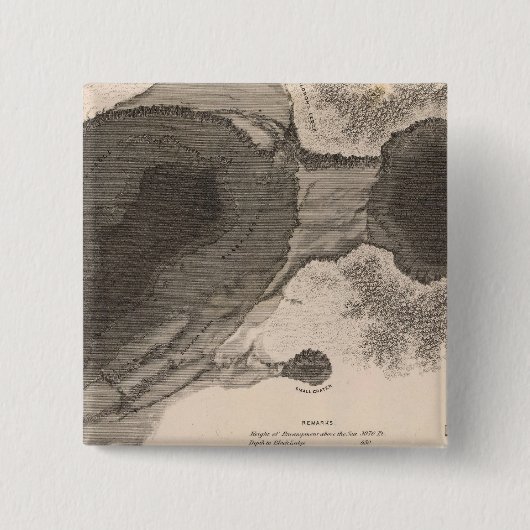 ハワイ·キラウエアの火口 缶バッジ (正面)