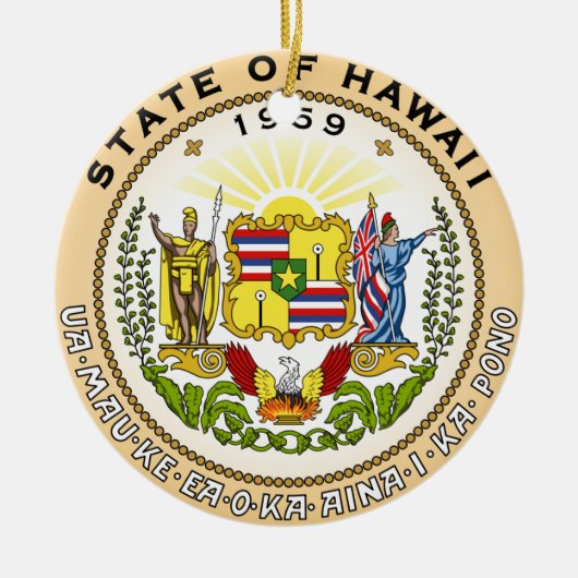 ハワイ*クリスマス   オーナメントハワイ クリスマスの飾り セラミックオーナメント (正面)