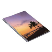 ハワイ・コナのカハルーベイに夕日2 ノートブック (右側)
