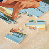 ハワイ、サーファーが大波を待ち望む ジグソーパズル (側面)