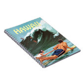 ハワイ、サーファーが大波を待ち望む ノートブック (右側)