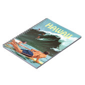 ハワイ、サーファーが大波を待ち望む ノートブック (左側)