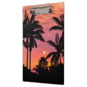 ハワイ，シルエットヤシの木 クリップボード (左)