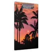 ハワイ，シルエットヤシの木 クリップボード (右)