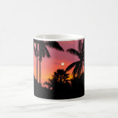 ハワイ,シルエットヤシの木 コーヒーマグカップ (中央)