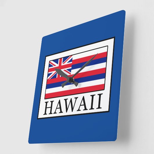 ハワイ スクエア壁時計 (傾斜)