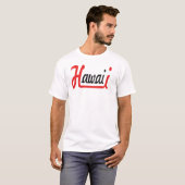 ハワイ スタイリッシュ タイポグラフィー Tシャツ (正面フル)