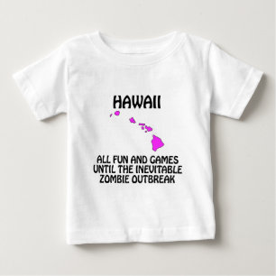 ハワイ - ゾンビの発生まで楽しく遊ぼう ベビーTシャツ