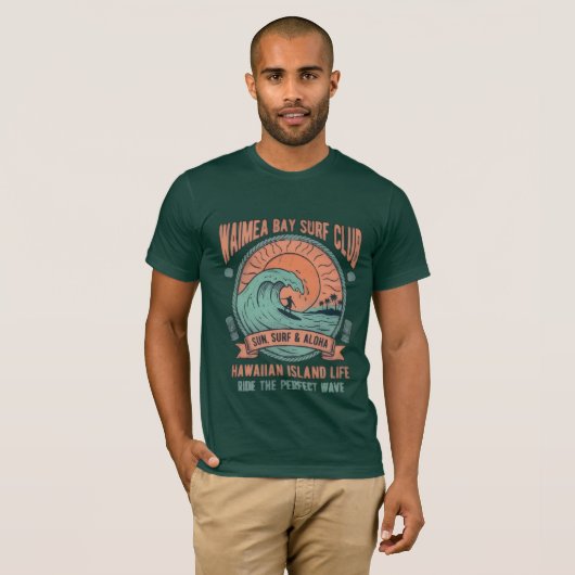 ハワイ・ティキ・サーフ・ヴィンテージTシャツ Tシャツ (正面フル)