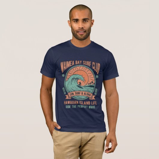 ハワイ　ティキ　サーフ　ヴィンテージTシャツ Tシャツ (正面フル)
