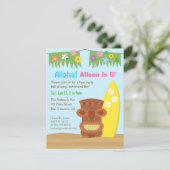 ハワイ ティキ ルアウ ビーチ テーマ バースデーパーティー 招待状 (スタンド正面)