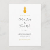 ハワイ・デスティネーション・ウェディングが日付を救うパイナップル 案内ポストカード (正面)