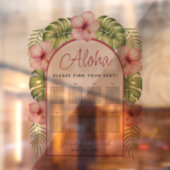 ハワイ トロピカル 透明 席次表8名様用 ウィンドウサイン (シート2)