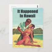 ハワイ，トロピックビーチでのロマンス，ヴィンテージ旅行 ポストカード (正面/裏面)