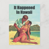 ハワイ，トロピックビーチでのロマンス，ヴィンテージ旅行 ポストカード (正面)