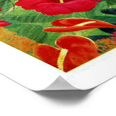 ハワイ、トロピック島、大きな木の下の人魚 ポスター (角)