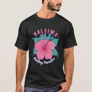 ハワイ ハレイワ サーファーズパラダイス サーフィン ハイビスカス F Tシャツ