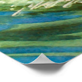 ハワイ、ハワイのサーファーの女の子の大きな波に、ヴィンテージ ポスター (角)