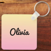 ハワイ |ハワイアンフラダンサーパーソナライズされた キーホルダー (裏面)