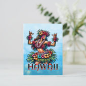 ハワイ |ハワイアンフラダンサー ポストカード (スタンド正面)