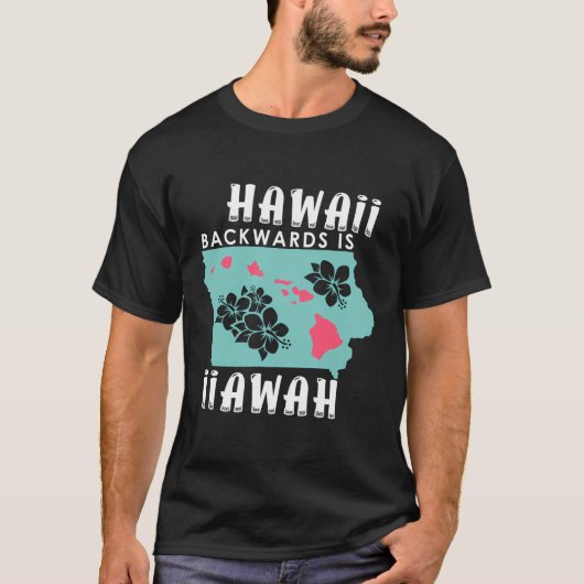 ハワイ・バックワードはイワワ Tシャツ (正面)