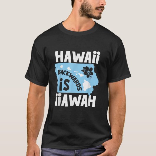 ハワイ・バックワードはIiawah Tシャツ (正面)