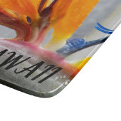 ハワイ・バードオブパラダイスプラントフラワー カッティングボード (角)