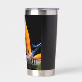 ハワイ・バードオブパラダイスプラントフラワー 保温保冷タンブラー (左面)