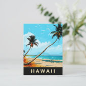 ハワイ，パームズオンザサンドビーチ，旅行 ポストカード (スタンド正面)