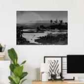 ハワイ・ヒロ市写真の眺め ポスター (ホームオフィス)