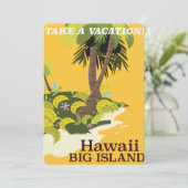 ハワイ ビッグアイランド ヴィンテージ 旅行ポスター 招待状 (スタンド正面)