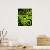 ハワイ、ビッグ島、緑豊かな熱帯の緑 ポスター (キッチン)