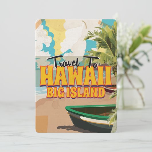 ハワイ・ビッグ結婚アイランドのヴィンテージ旅行ポスター 招待状 (スタンド正面)