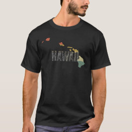 ハワイ ビンテージ レトロ 日没 色 島 Tシャツ