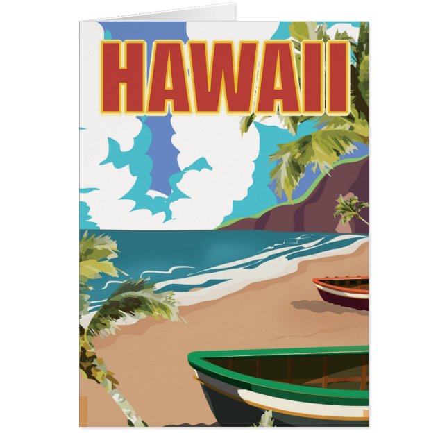 ハワイ ビンテージ 旅行ポスター (正面)